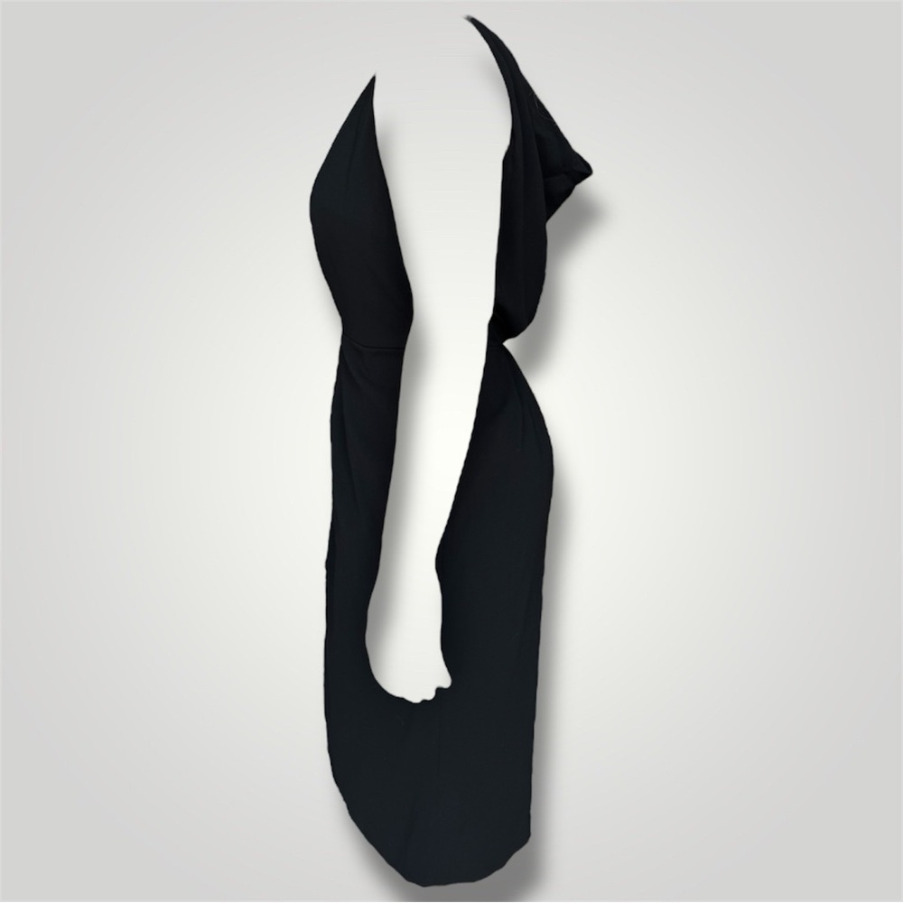 Fendi Black Sheath Midi Dress Square Neck - Picture 3 of 9